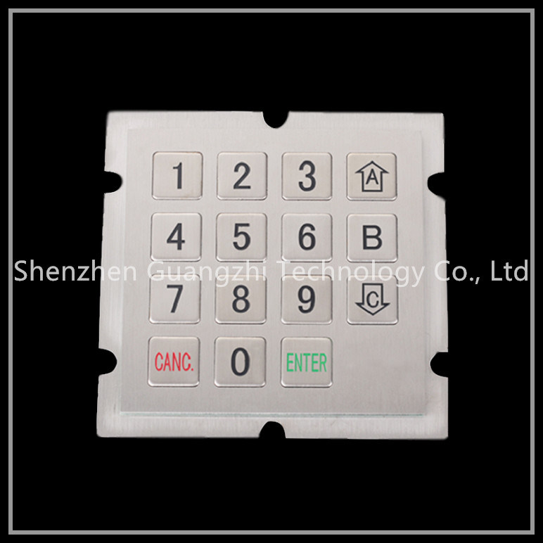 Watertight Metal Industrial Numeric Keypad For Train Ticket Terminal